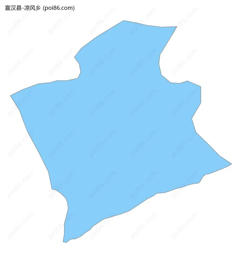 凉风乡边界地图