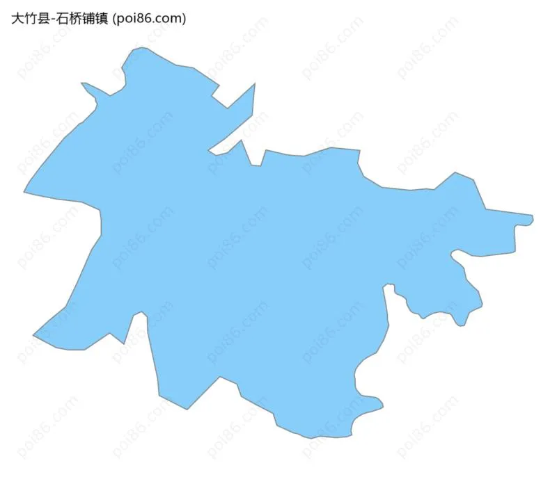 石桥铺镇边界地图