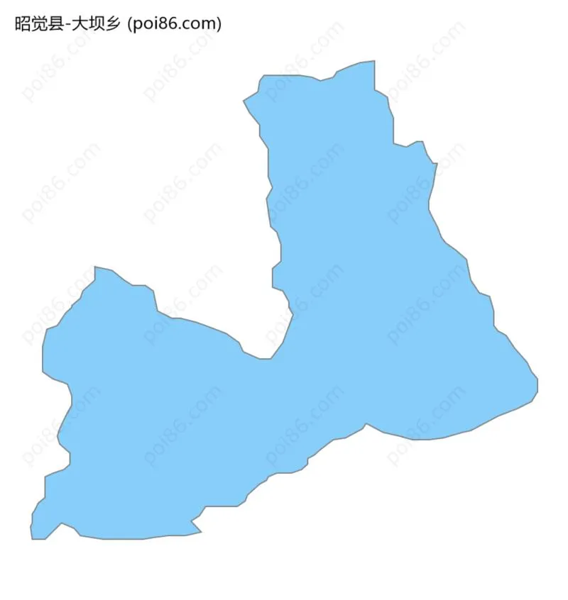 大坝乡边界地图