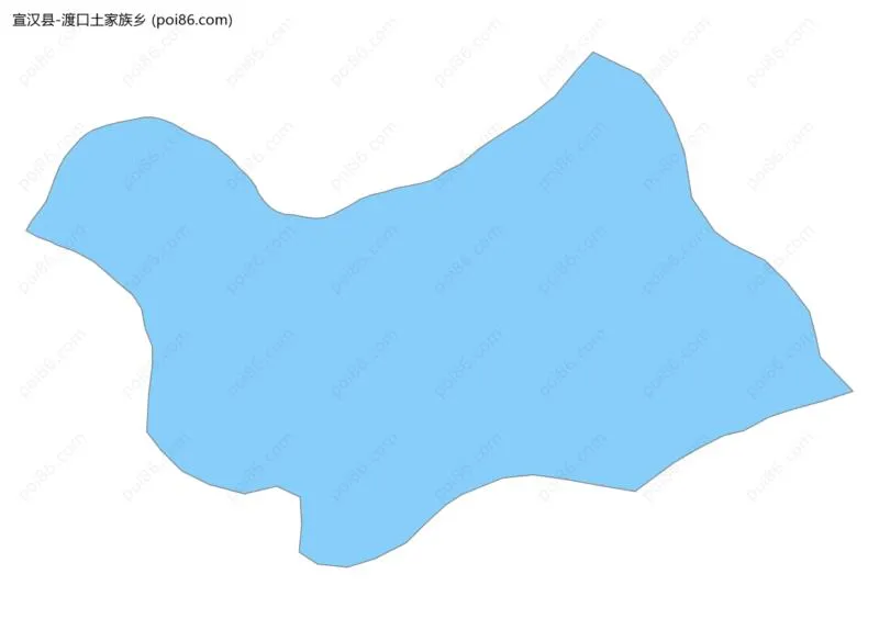 渡口土家族乡边界地图