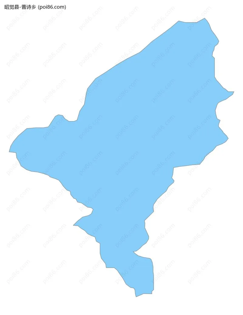 普诗乡边界地图