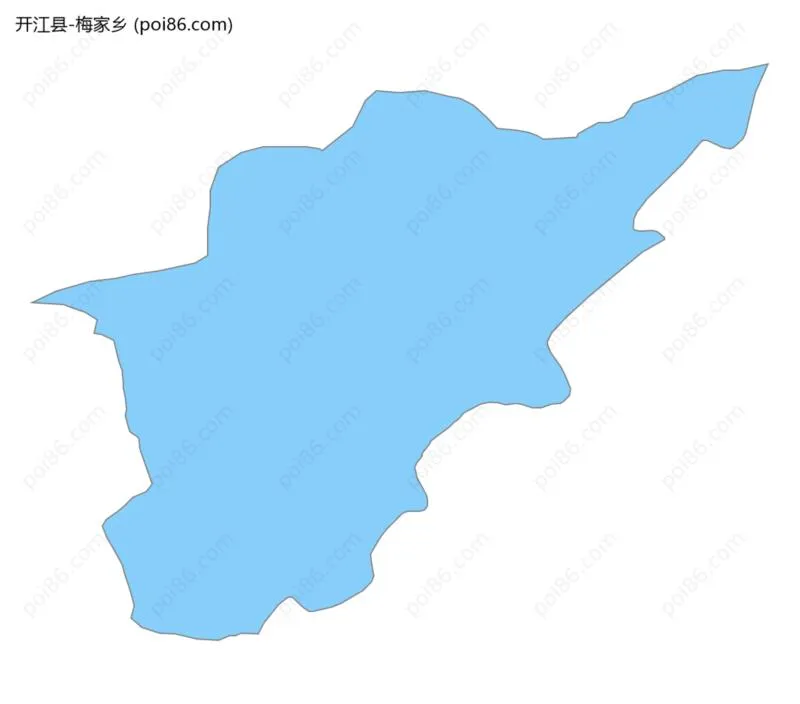 梅家乡边界地图