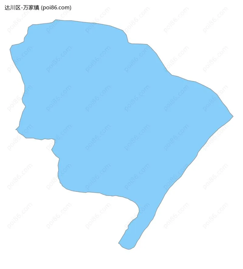 万家镇边界地图