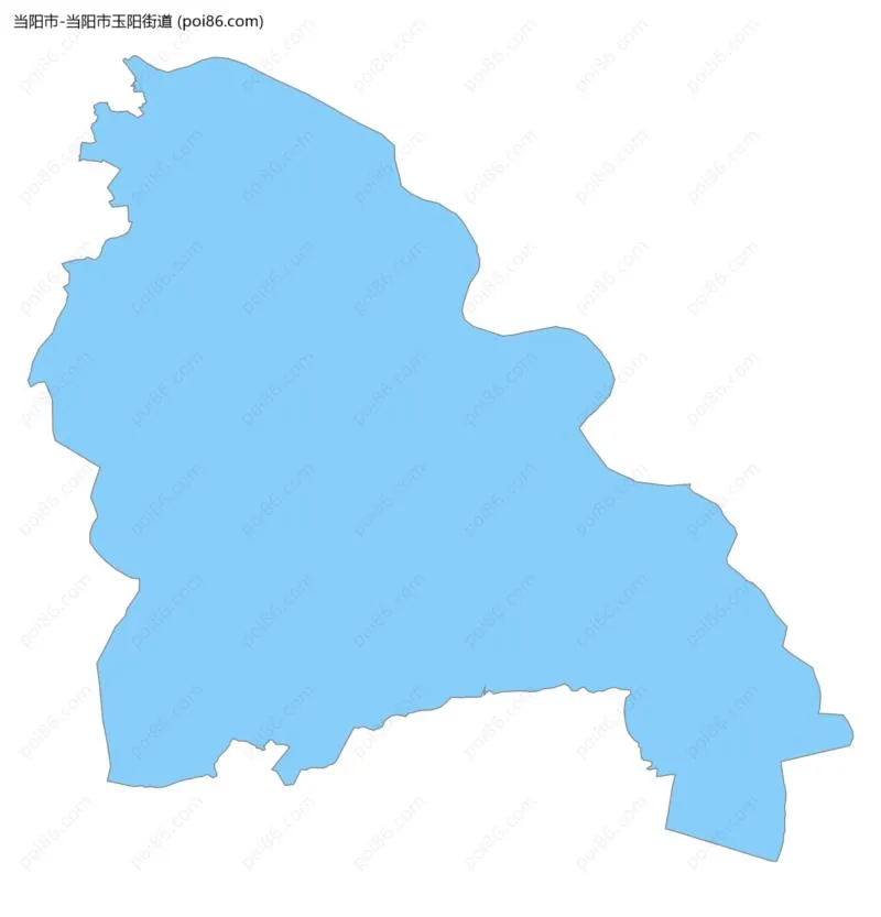 当阳市玉阳街道边界地图