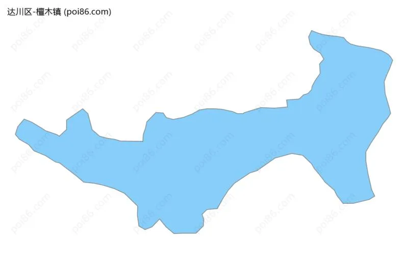 檀木镇边界地图