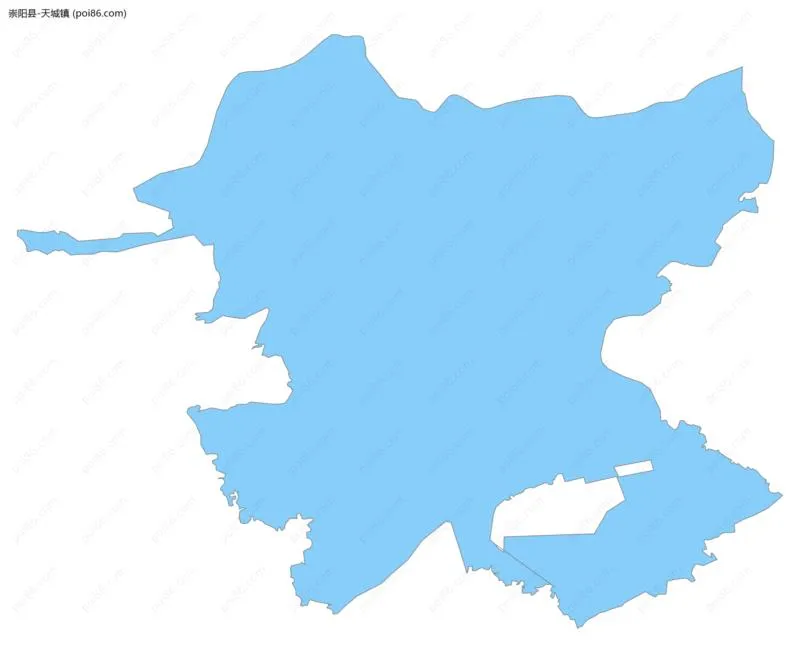 天城镇边界地图