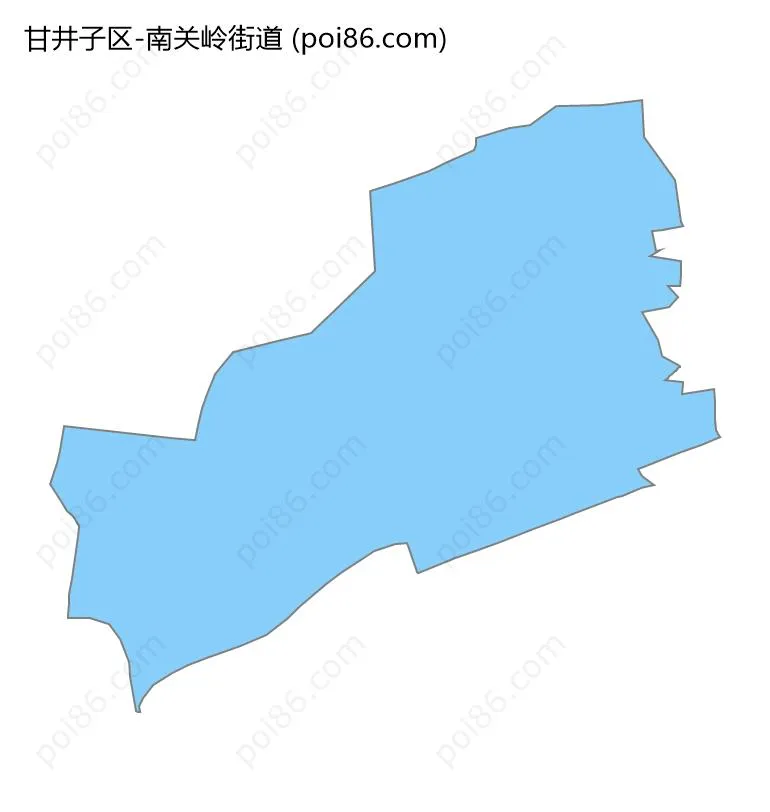 南关岭街道边界地图