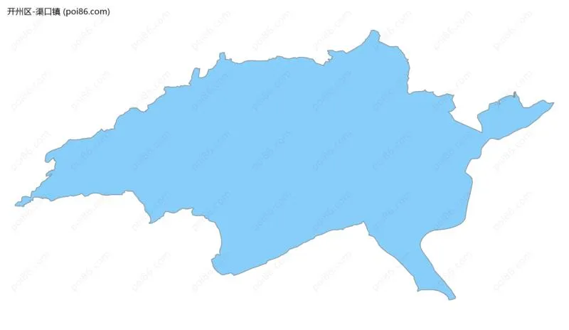 渠口镇边界地图