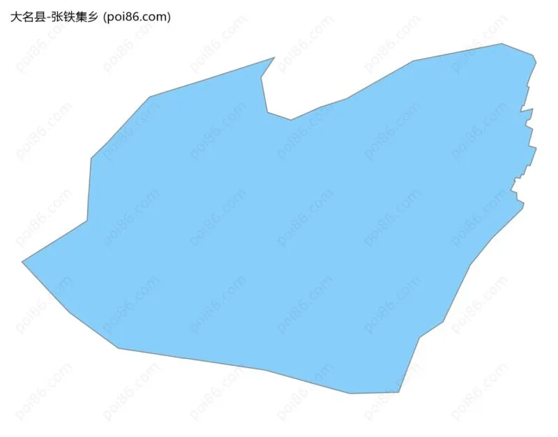 张铁集乡边界地图