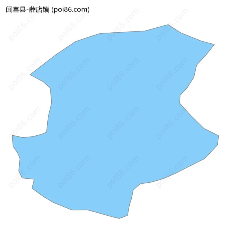 薛店镇边界地图