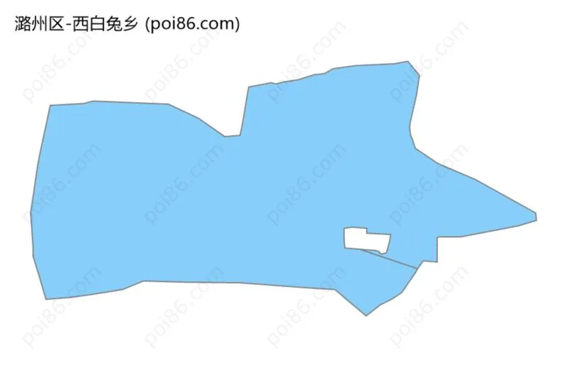 西白兔乡边界地图