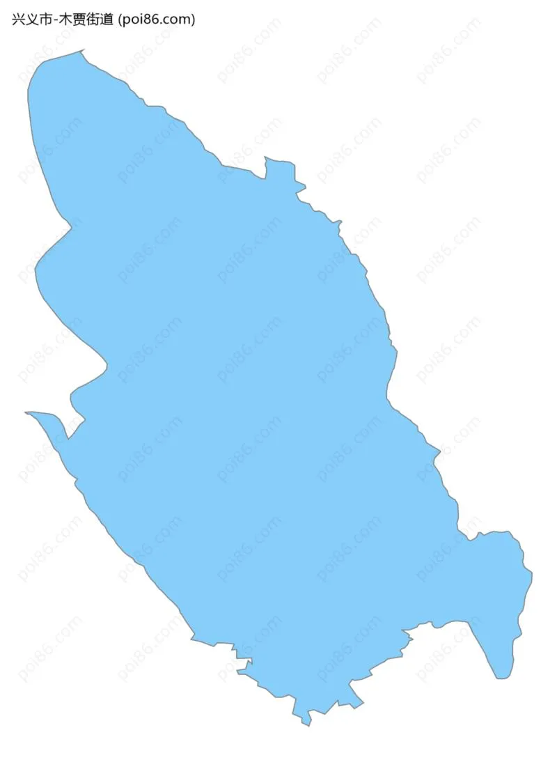 木贾街道边界地图