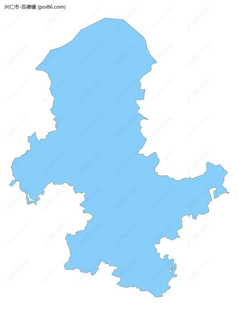 百德镇边界地图