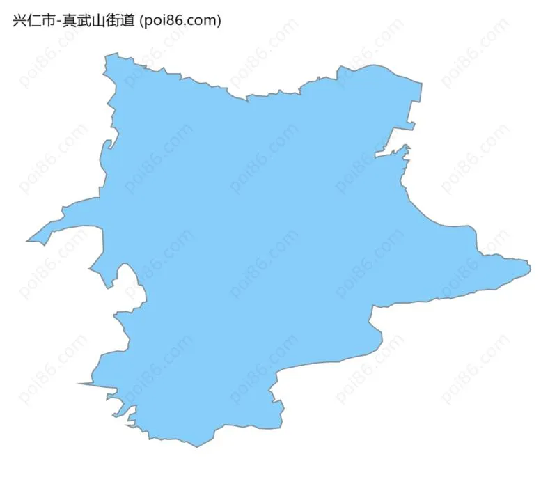 真武山街道边界地图