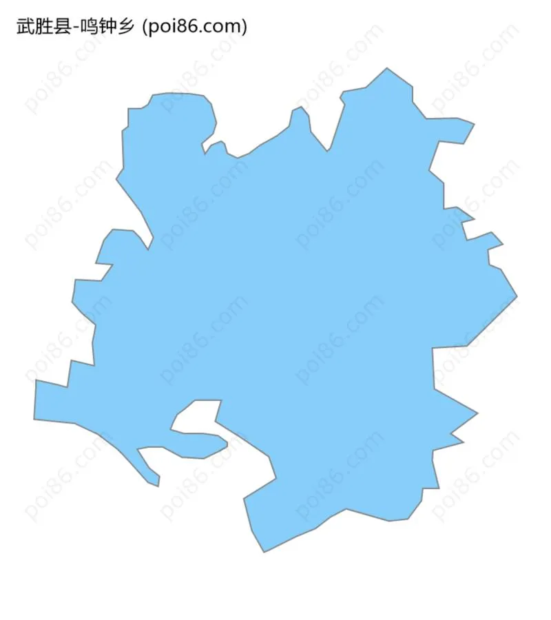 鸣钟乡边界地图