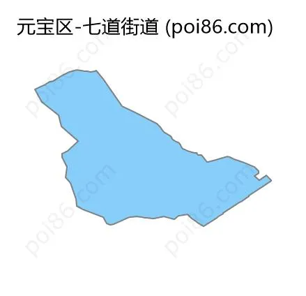 七道街道边界地图