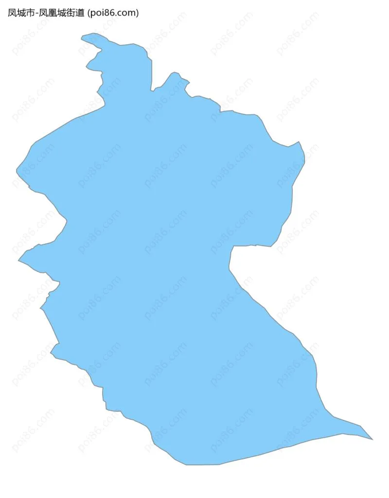 凤凰城街道边界地图