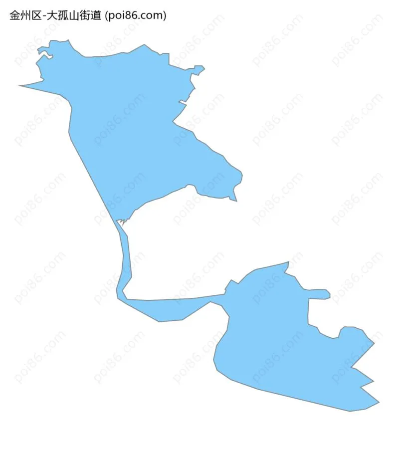 大孤山街道边界地图