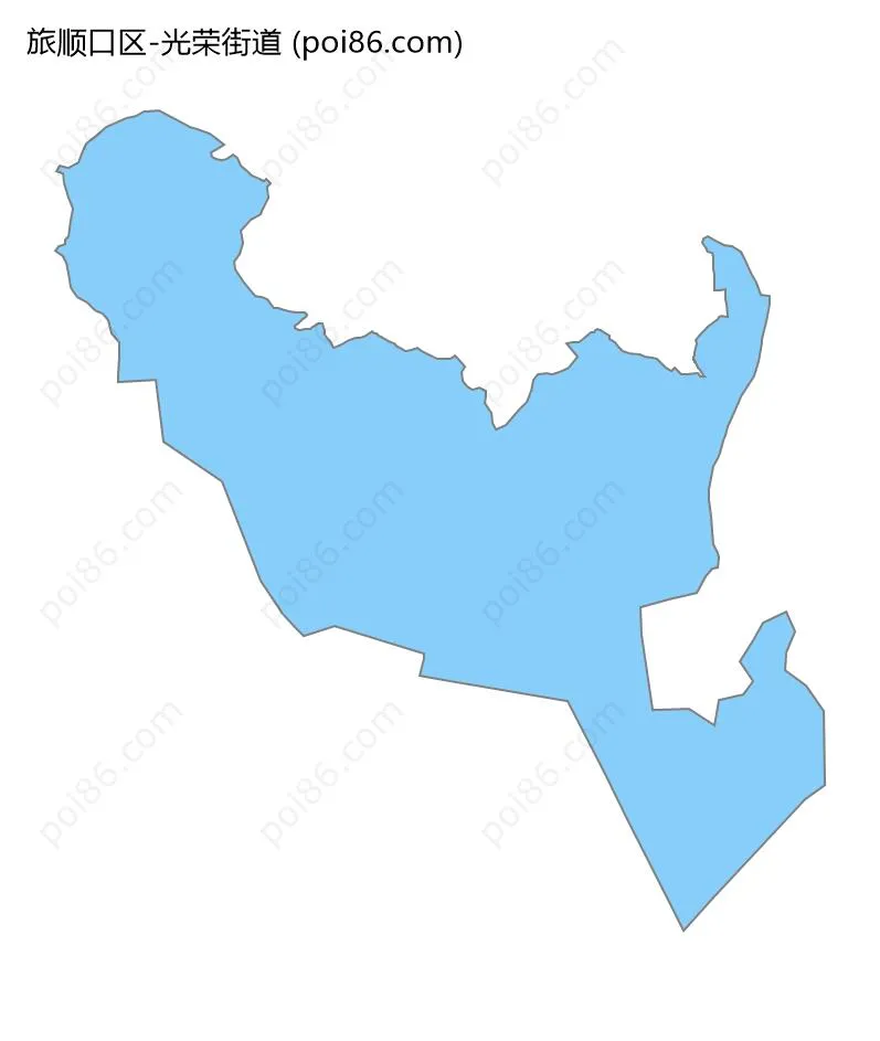 光荣街道边界地图