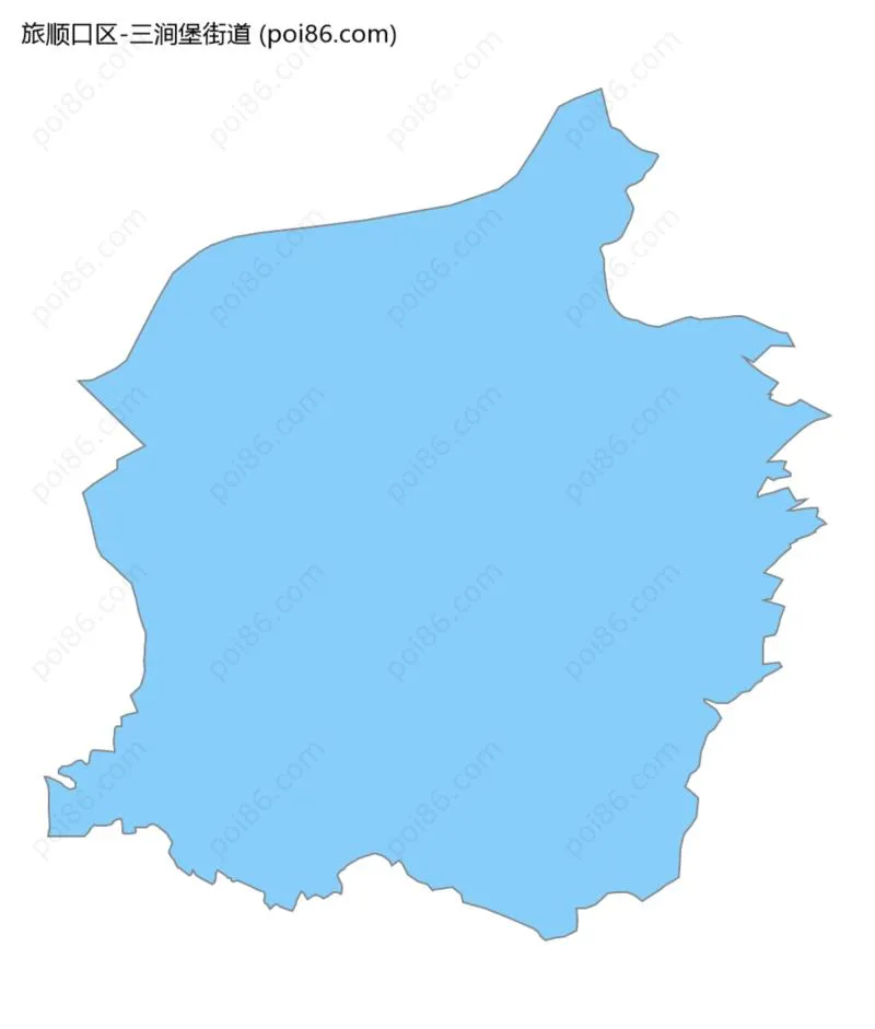 三涧堡街道边界地图