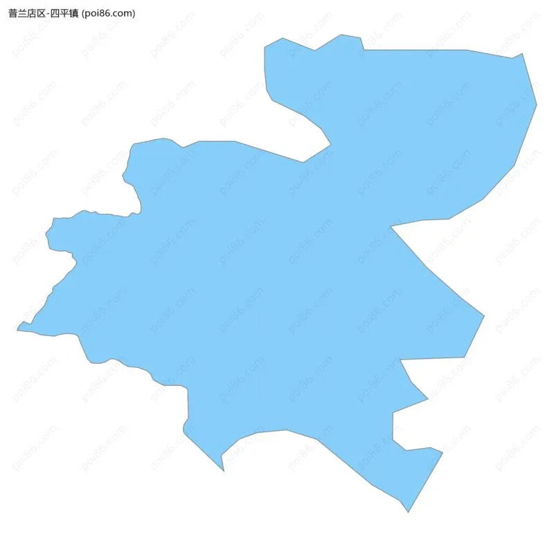 四平镇边界地图