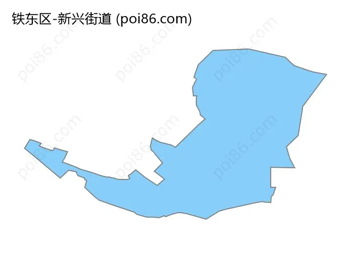新兴街道边界地图