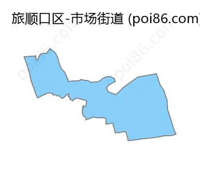 市场街道边界地图