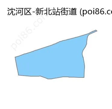 新北站街道边界地图