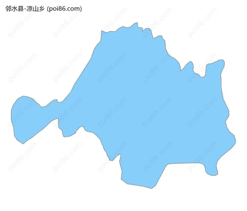 凉山乡边界地图