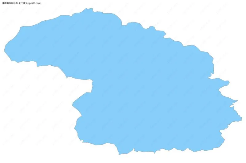 北三家乡边界地图