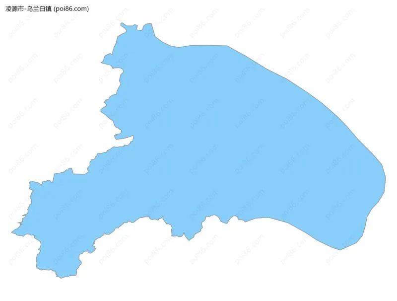 乌兰白镇边界地图