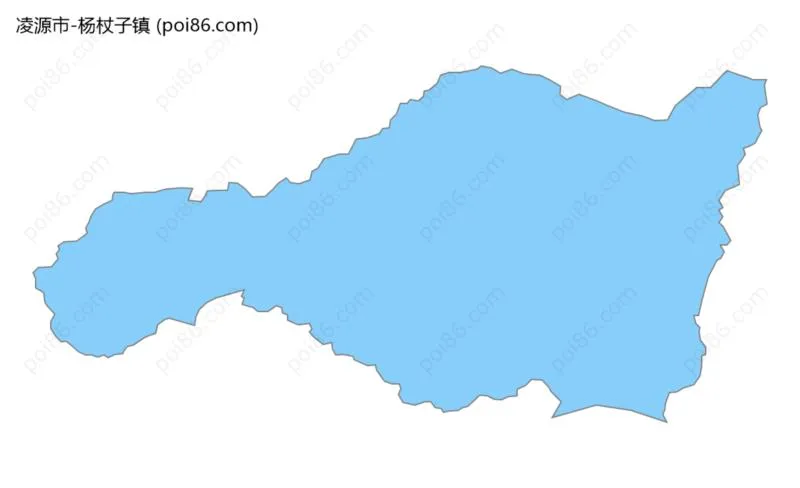 杨杖子镇边界地图