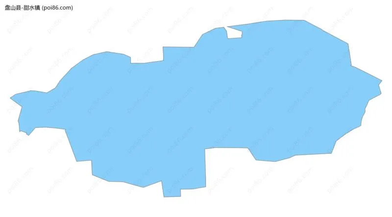 甜水镇边界地图