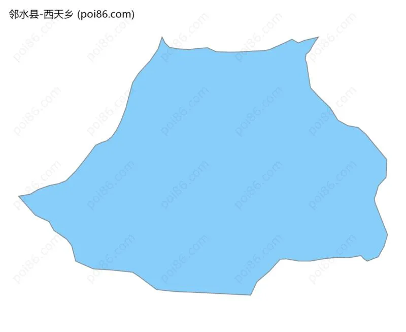 西天乡边界地图