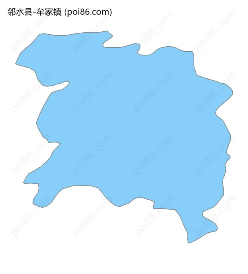 牟家镇边界地图