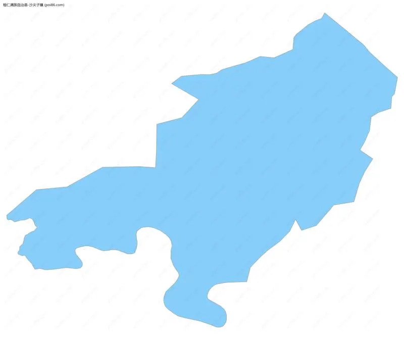 沙尖子镇边界地图