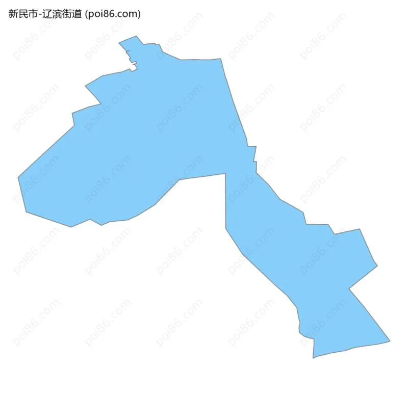 辽滨街道边界地图