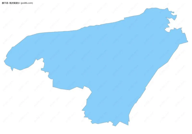 海洲窝堡乡边界地图