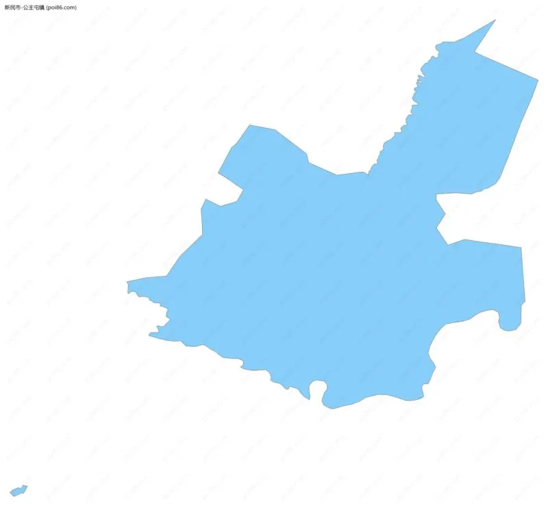 公主屯镇边界地图