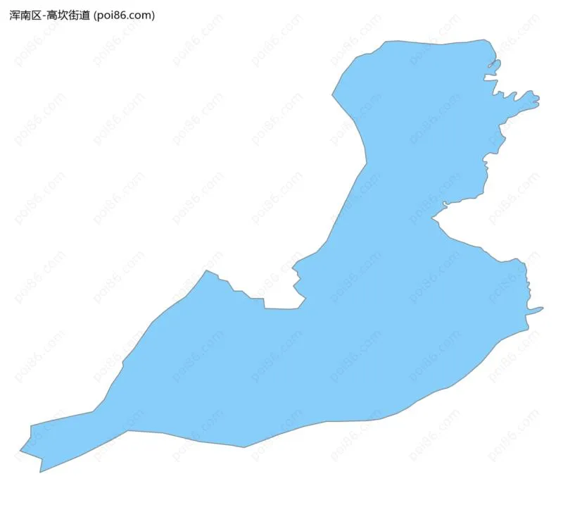 高坎街道边界地图