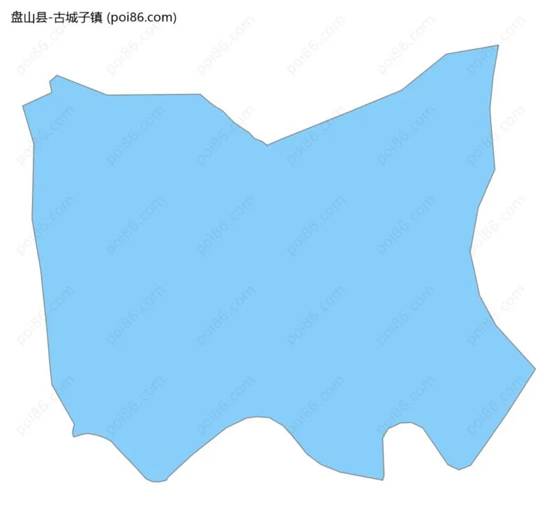 古城子镇边界地图