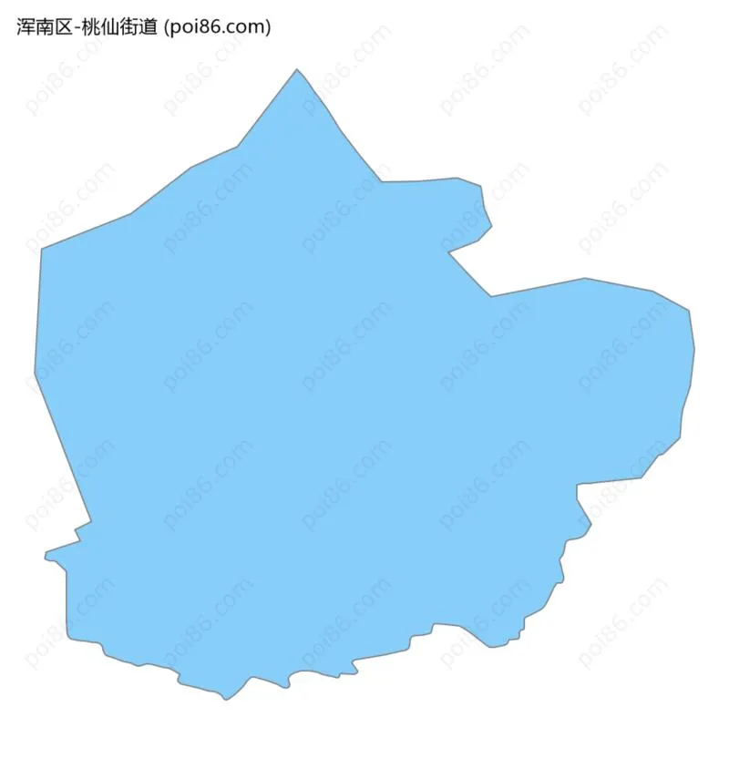 桃仙街道边界地图