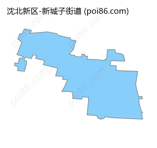 新城子街道边界地图