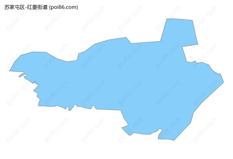 红菱街道边界地图