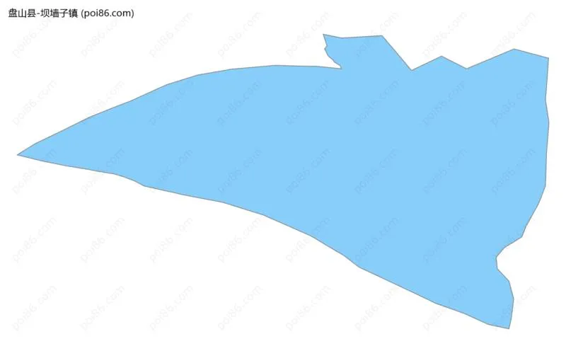 坝墙子镇边界地图