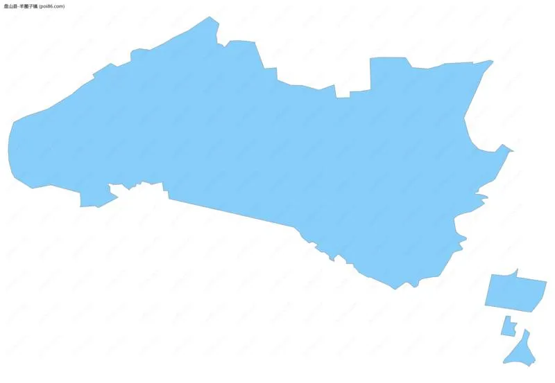 羊圈子镇边界地图