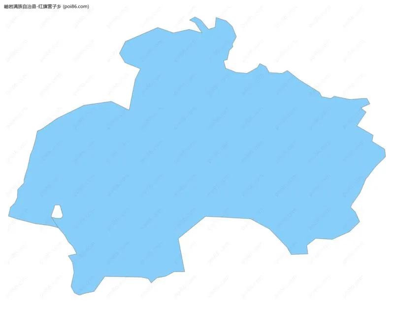 红旗营子乡边界地图