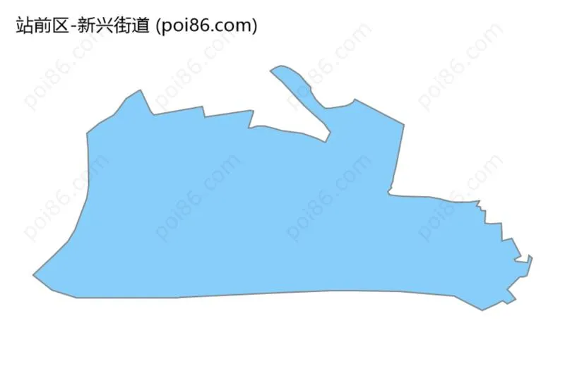 新兴街道边界地图