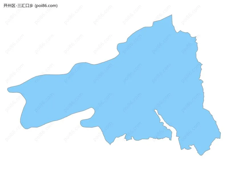 三汇口乡边界地图
