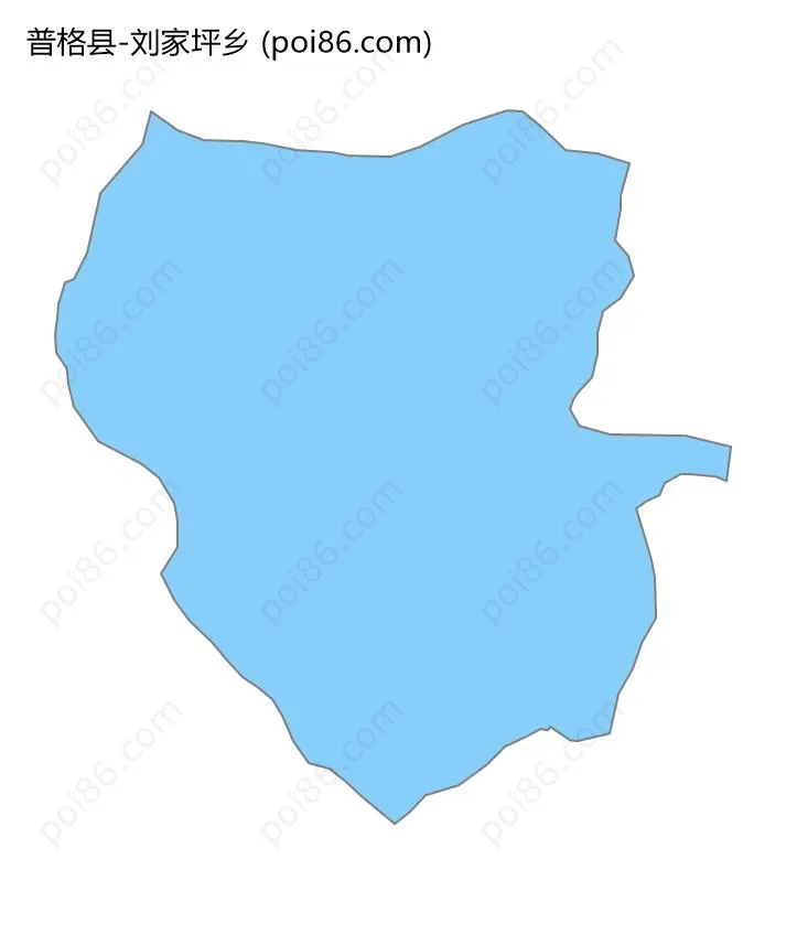 刘家坪乡边界地图